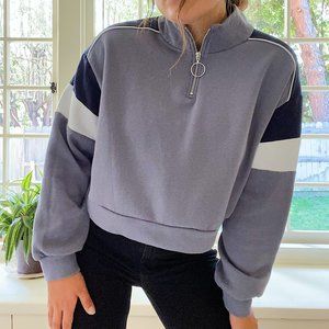 Dropped Quarter-zip Sweatshirt